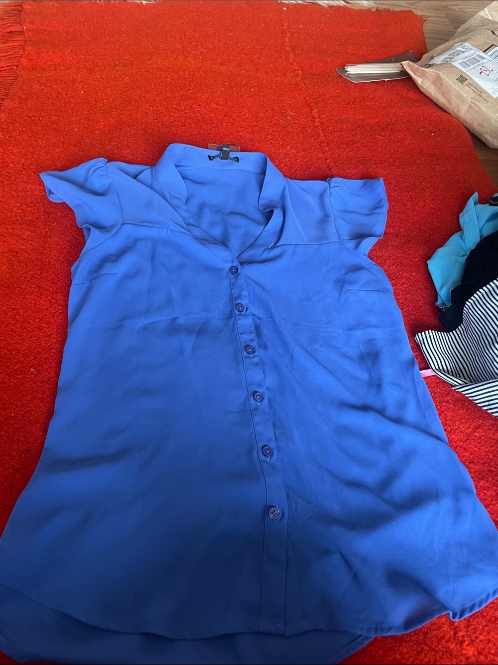 NWT Express button down Size Small periwinkle shirt